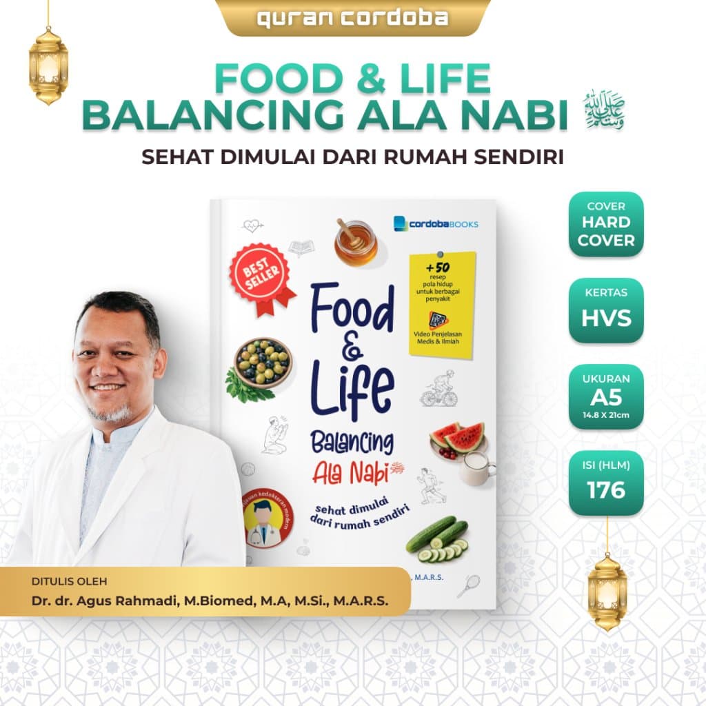 Cordoba Buku Food & Life Balancing Ala Nabi Muhammad SAW Hard Cover Ukuran A5