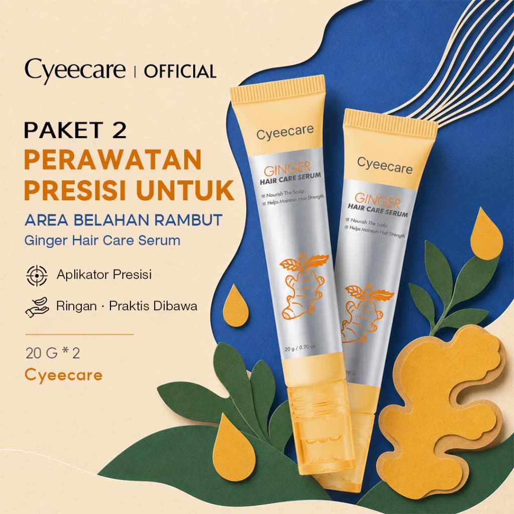 Cyeecare Ginger Serum Rambut 20g - Anti Rontok Penumbuh Rambut Menguatkan Akar & Menambah Volume