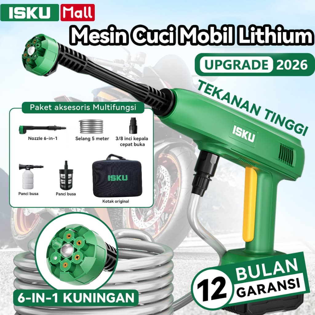 ISKU Jet Cleaner Cordless 21V High Pressure Washer Portable