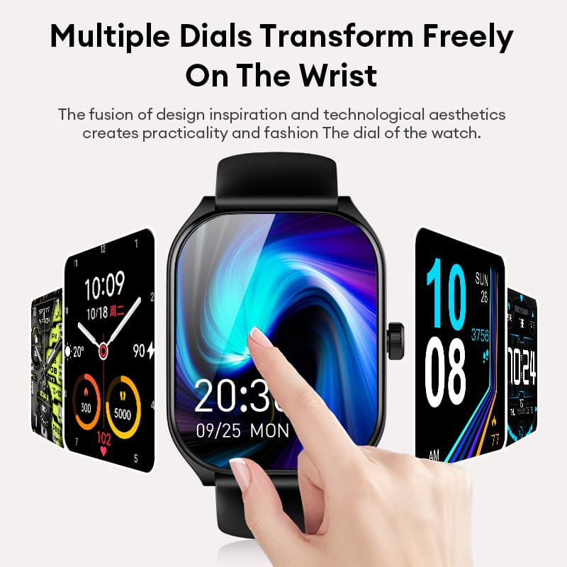 Aolon Curve Smart Watch New jam tangan smartwatch IP68 Waterproof 2.01-inch Curved IPS Screen Bluetooth Call Running Pace Custom Wallpaper smart watch pria anti air wanita jam tangan pria dewasa t800 ultra jam hp for android