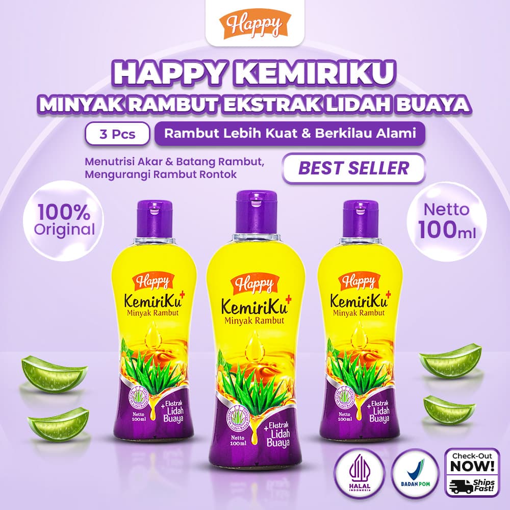 Happy Minyak Kemiriku Ekstrak Lidah Buaya 100ml