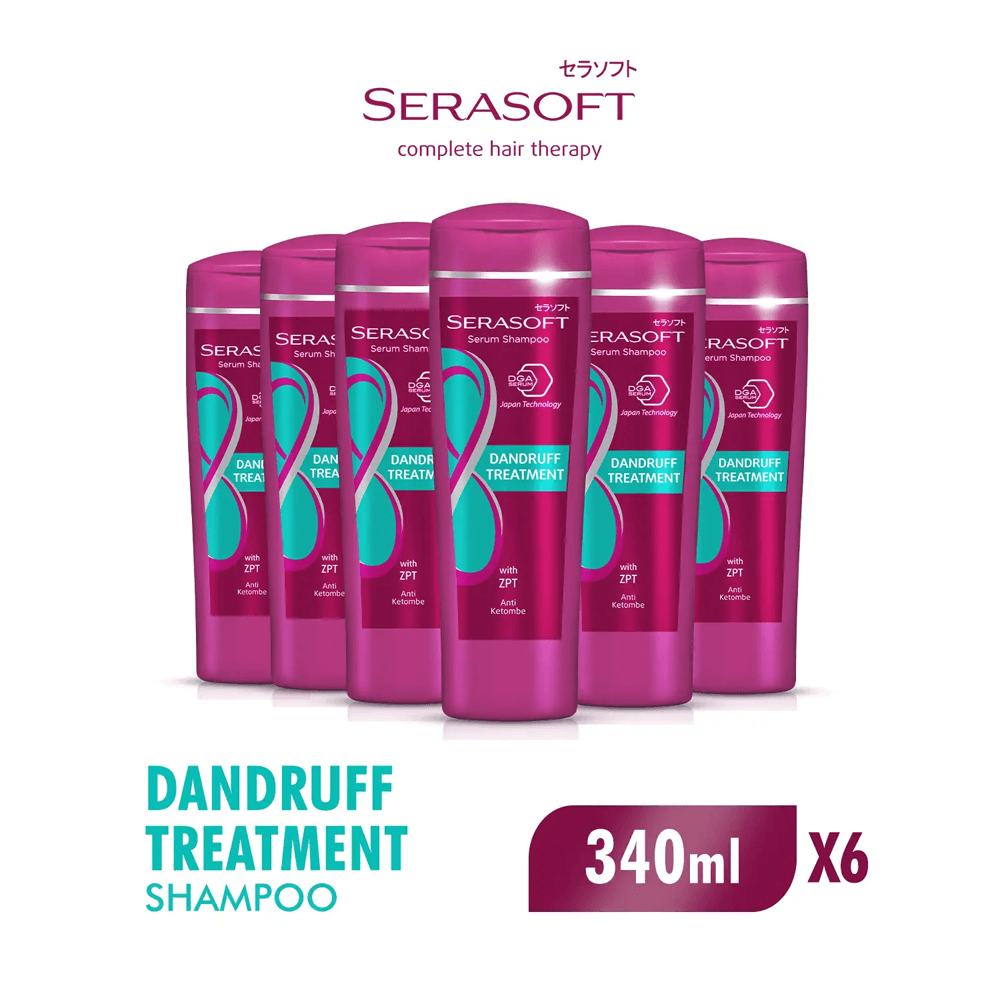 [Paket isi 6] Serasoft Shampoo Dandruff Treatment Botol 340ml