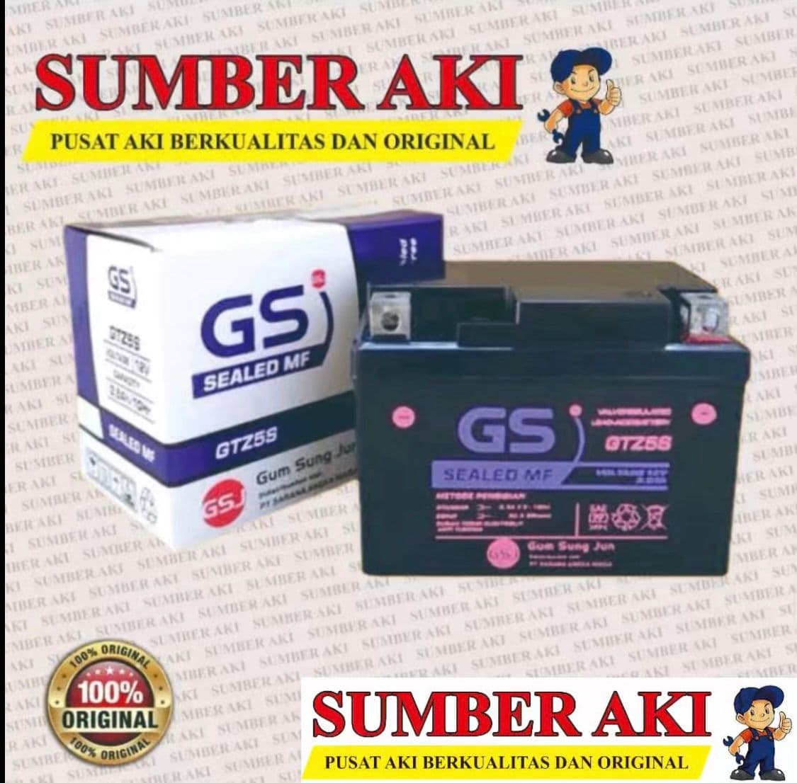 Aki Motor SUPRA X 125 GTZ5S MF Aki Kering Motor
